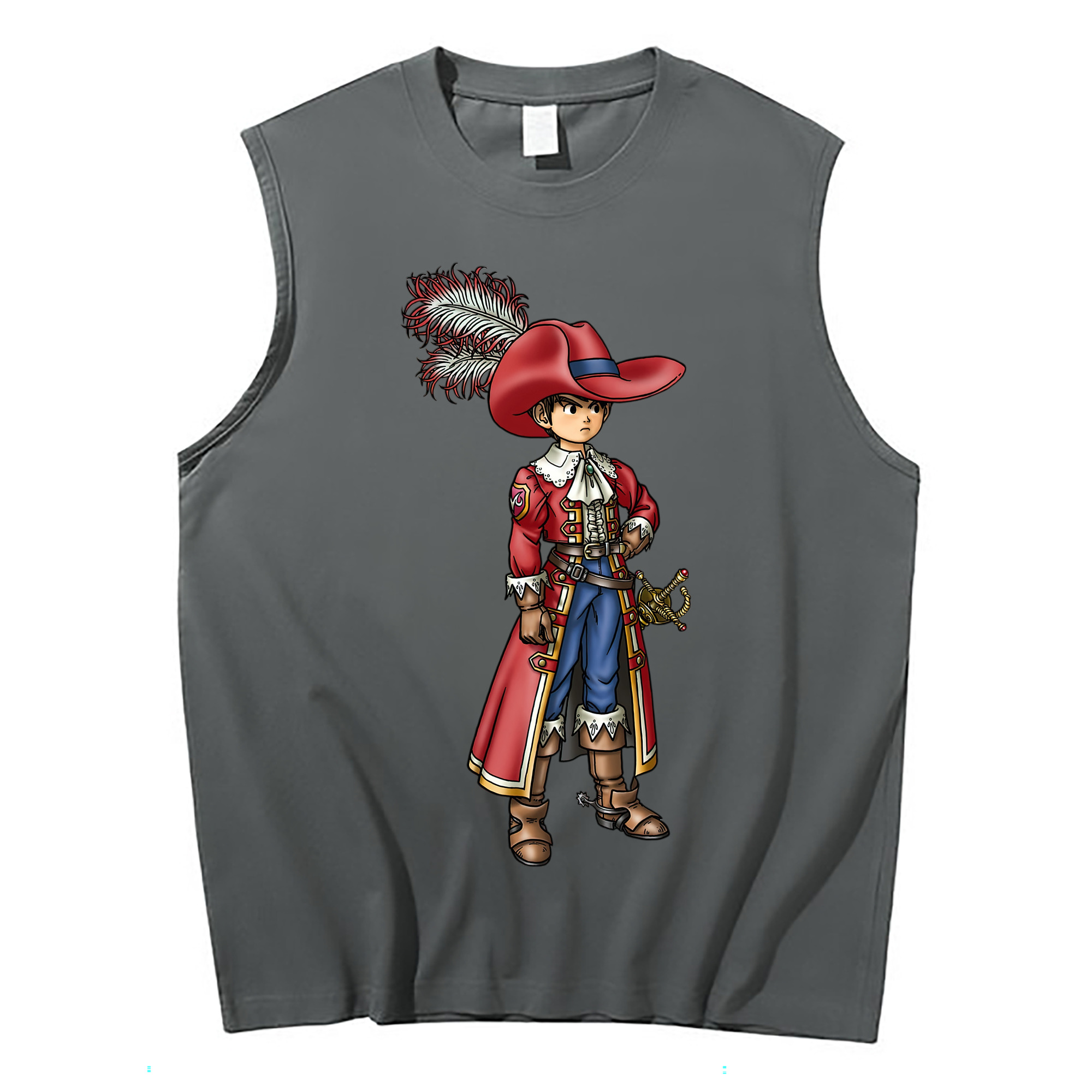 （画像用） ドラゴンクエスト Doragon Kuesuto Dragon Quest コットン100％タンクトップ（フロントプリント）